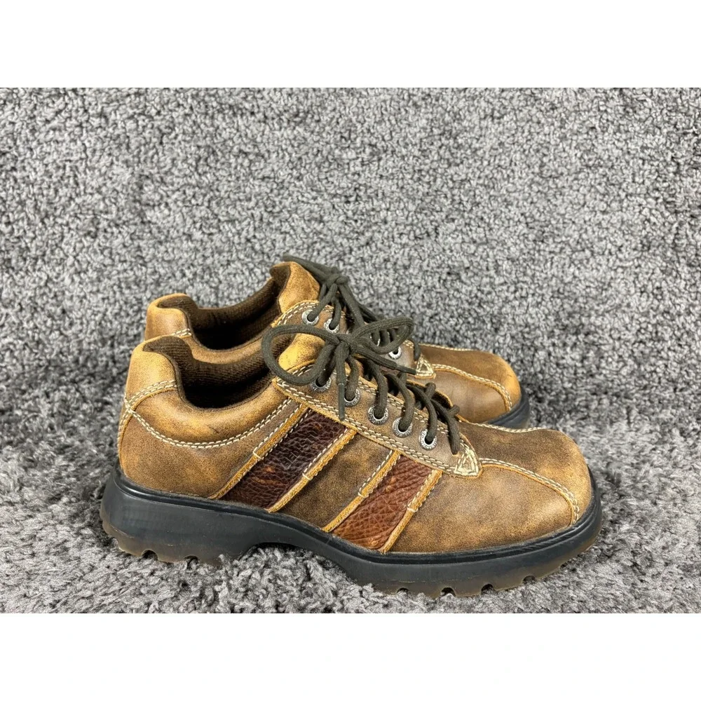 Bed Stu Mens Leather Oxford Shoes Distressed Tan Brown Lug Sole Size 9 42